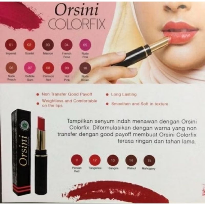 PROMO LIPSTIK ORSINI COLOURFIX