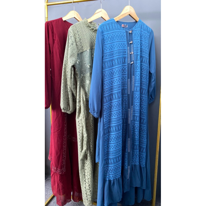 Gamis Kondangan / Gamis Lebaran / Gamis Ceruti / Gamis Brukat / Dress Kondangan / Dress Lebaran / Dr