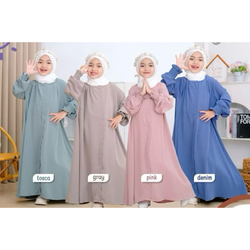 Gamis Abaya Couple Ibu & Anak tanpa Hijab #abaya ibu & anak #abaya couple #abaya anak usia 3-15tahun