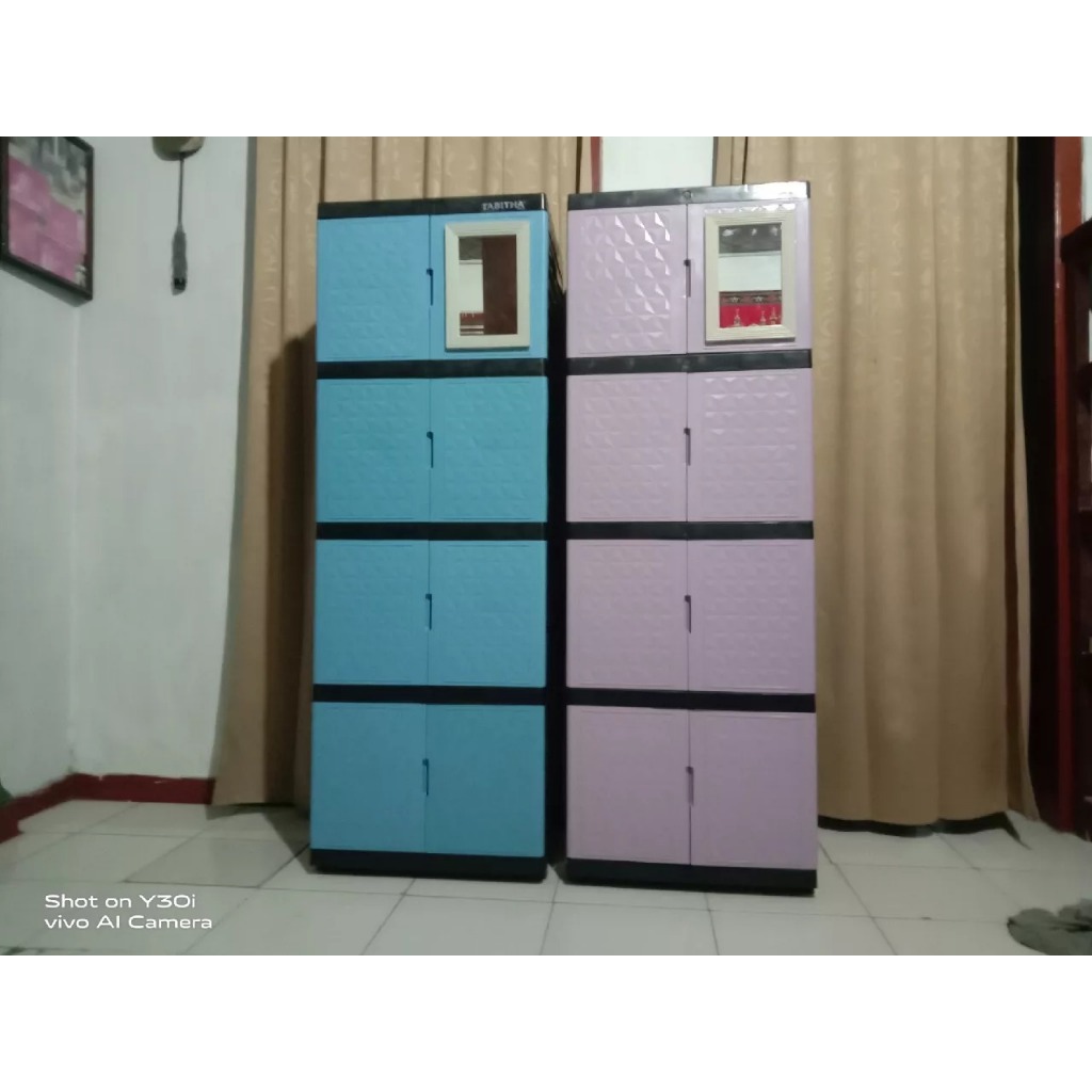 Promo Lemari Plastik Lemari Pakaian Tabitha Berlian Kaca