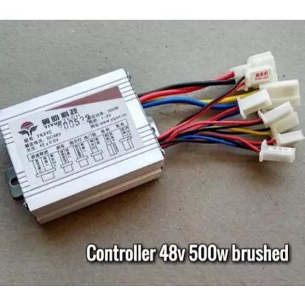 Controller 48v 500w brushed skuter elektrik kontroler skuter listrik berdaya besar