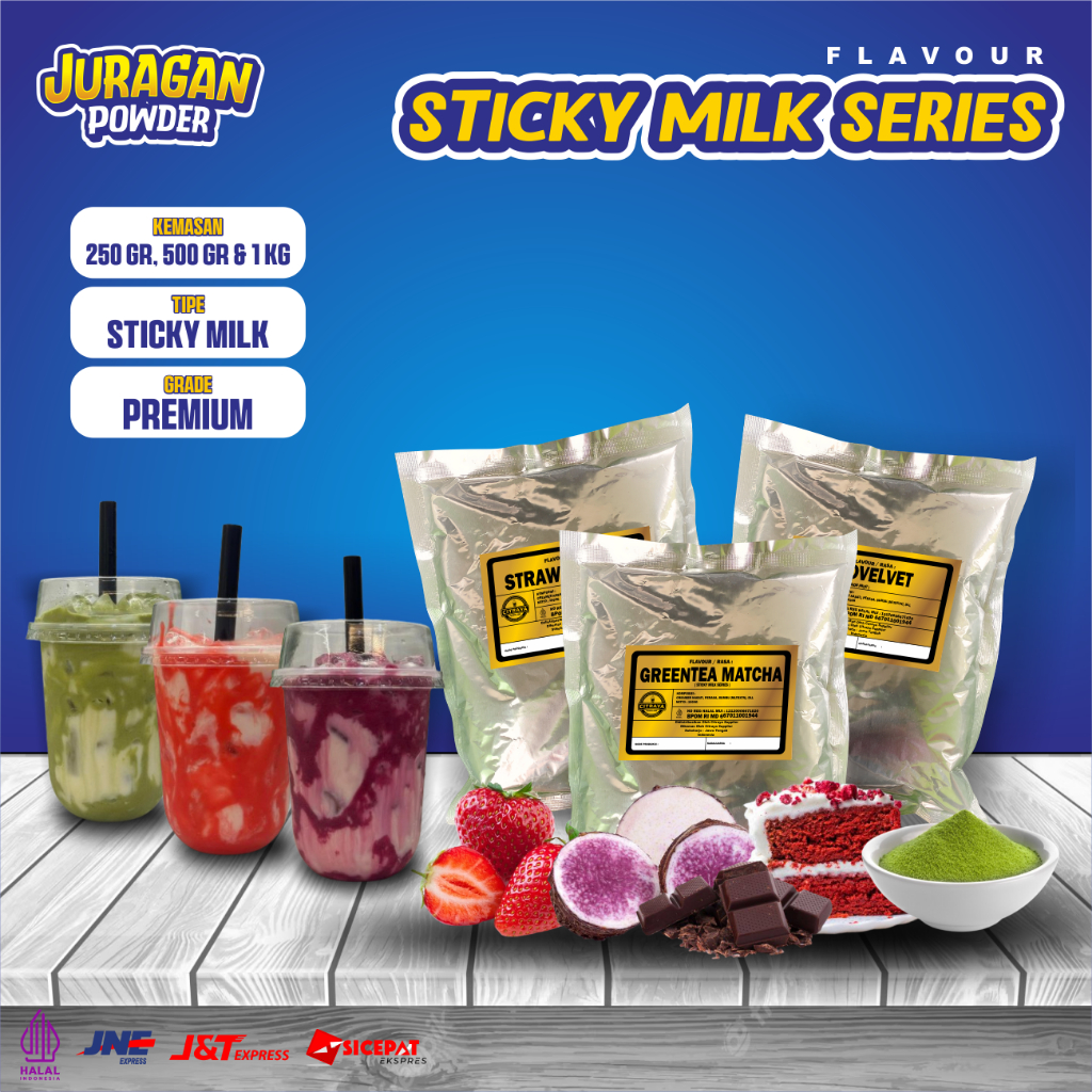 

BUBUK MINUMAN STICKY MILK ANEKA RASA / SERBUK MINUMAN STICKY MILK ANEKA RASA / BUBUK MINUMAN INSTAN STICKY MILK / SERBUK MINUMAN INSTAN STICKY MILK ANEKA RASA / BUBUK INSTAN STICKY MILK ANEKA RASA / BUBUK STICKY MILK MINUMAN KEKINIAN ANEKA RASA