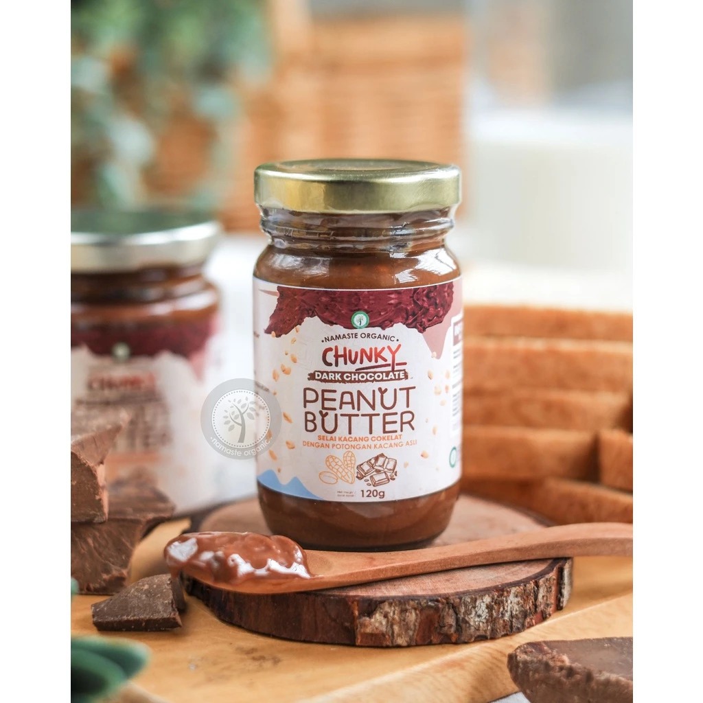 

CHUNKY PEANUT BUTTER DARK CHOCOLATE - SELAI KACANG COKELAT 120GR