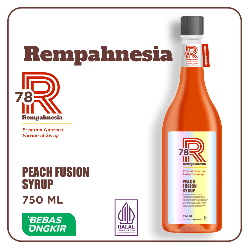 

Syrup Peach Fusion / Sirup Rasa Peach Fusion Premium 750ml / Rempahnesia Syrup