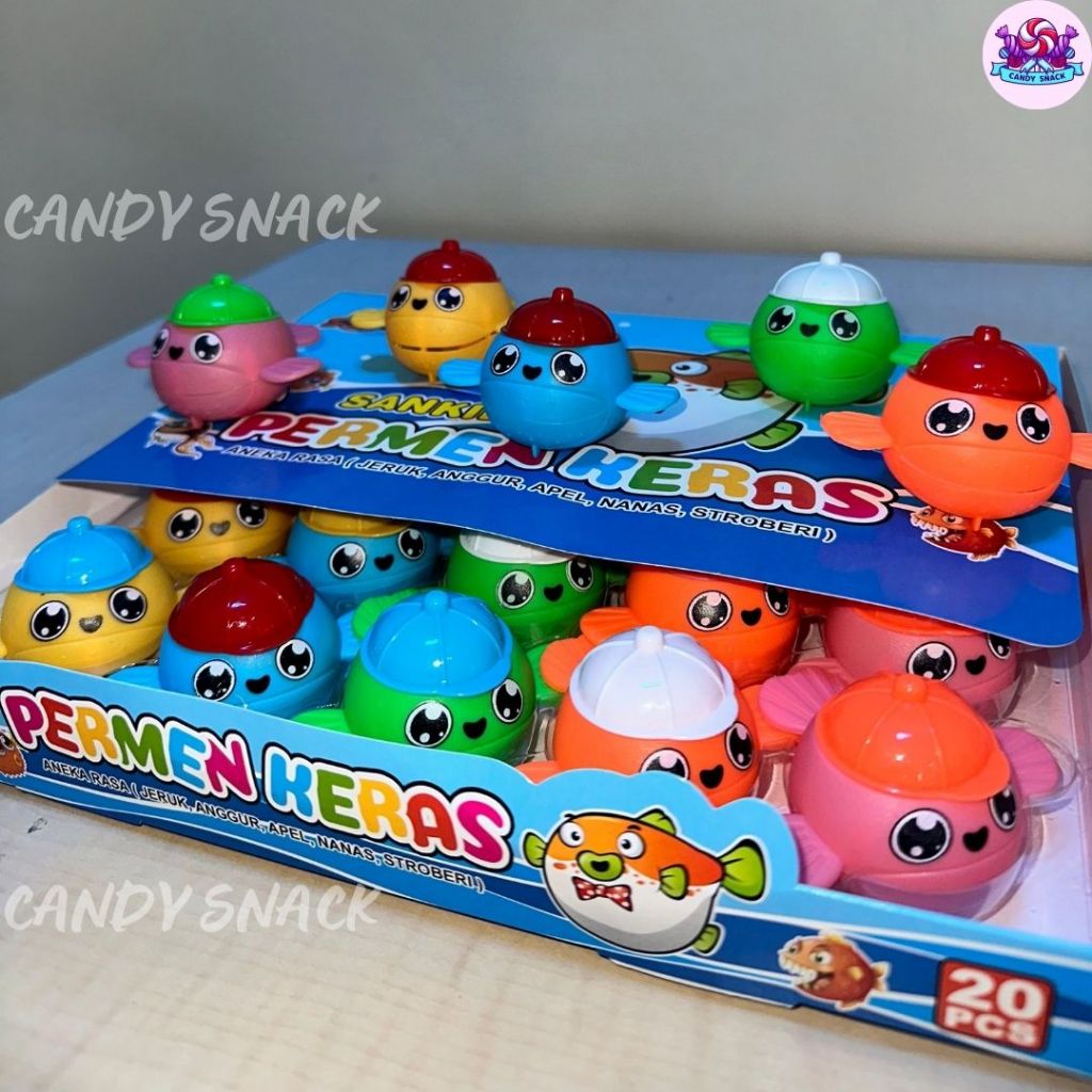 

[TERMURAH] Sankie Permen Keras Ikan Buntal 1 box Isi 20