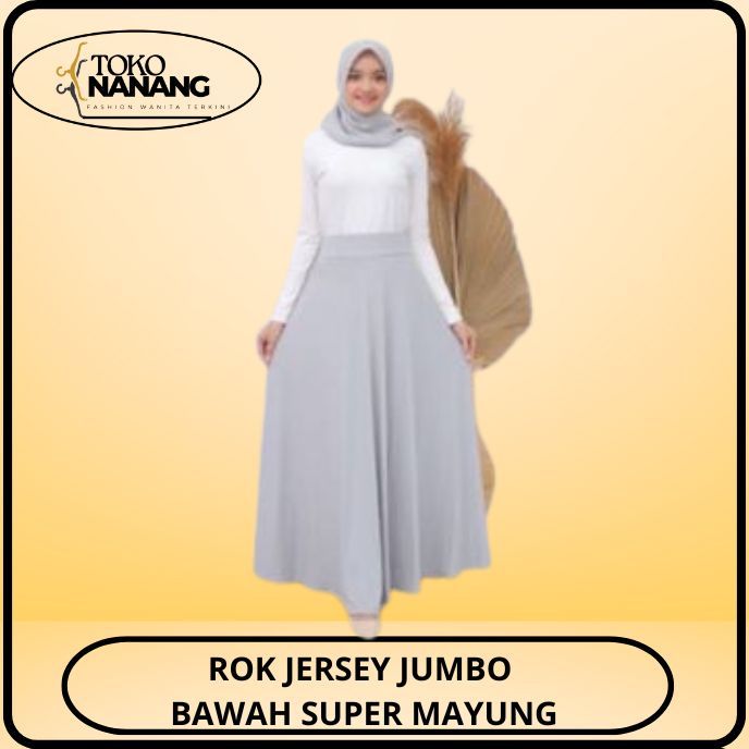Rok Jersey Super Jumbo Bawah Super Mayung/ Rok Jumbo Jersey//Rok Wanita/Rok Jumbo Jersey Tebel