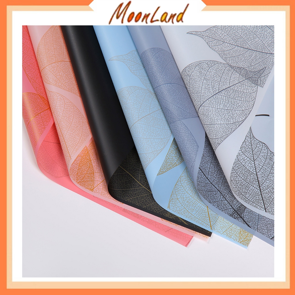 

20 Lembar Flower wrapping paper motif daun kertas buket cellophane Kb6065