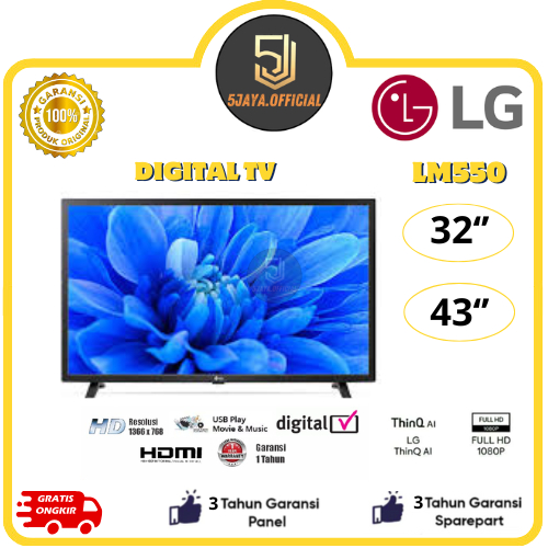 TV LED LG Digital 32 Inch LG 43 Inch LG - 32LM550/43LM550