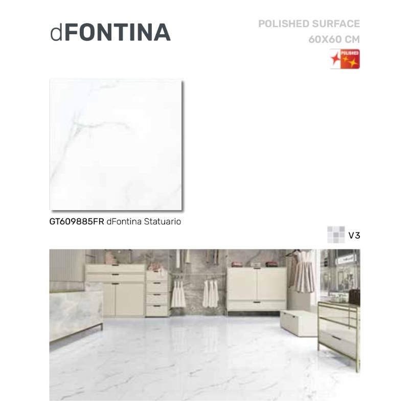 dFontina Fontina Roman granit 60x60 gloss polished keramik granit lantai glossy