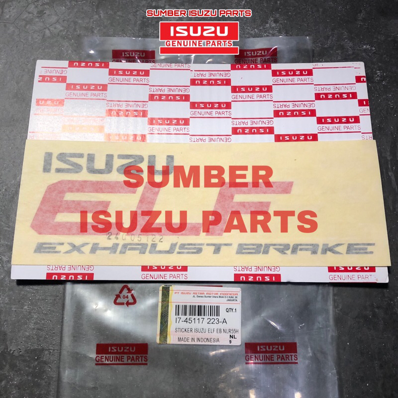 DECAL STICKER STIKER SETIKER ISUZU ELF EXHAUST BRAKE ORIGINAL
