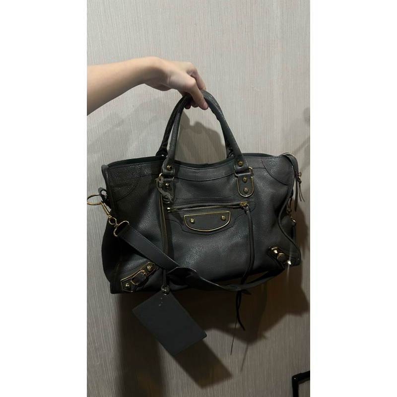 PRELOVED BALENCIAGA CITY EDGE REG GREY GHW