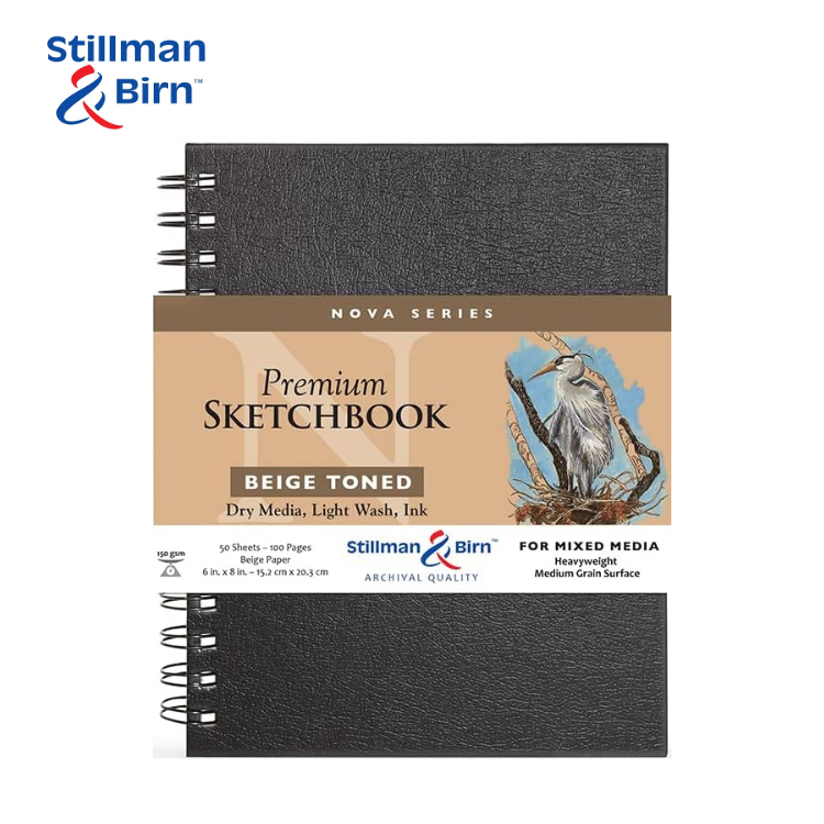 

STILLMAN & BIRN Nova Beige Wirebound Series Premium Sketchbook Mixed Media 50 Sheets