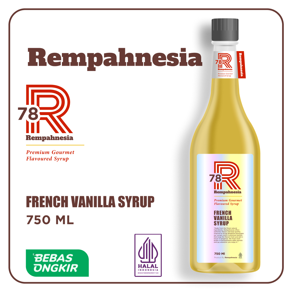 

Syrup French Vanilla / Sirup Rasa French Vanilla Premium 750ml / Rempahnesia Syrup
