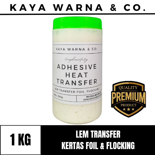 

Lem Transfer Kertas Foil Flocking / Adhesive Heat Transfer KAYA WARNA & CO. (1kg)