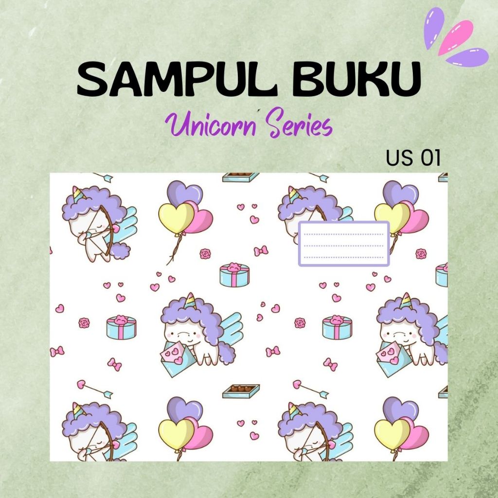 

(5 PCS) SAMPUL BUKU MOTIF AESTHETIC LUCU UNICORN | SAMPUL SIDU BIGBOSS
