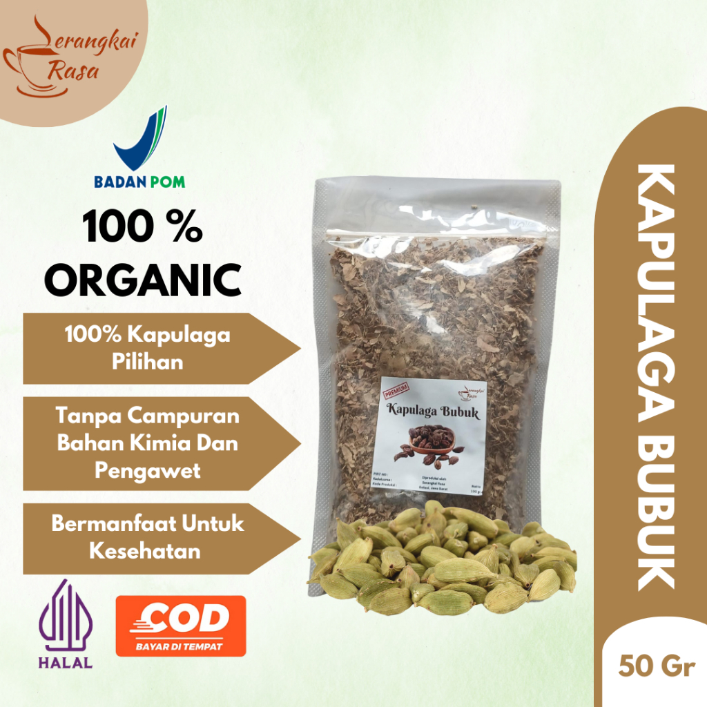 

Kapulaga Bubuk Murni | Premium | 50gr