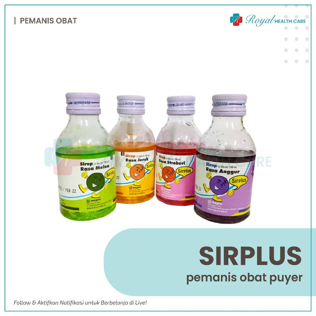 

Sirplus Sirup 100 ML Rasa STRAWBERRY Untuk Campuran Puyer