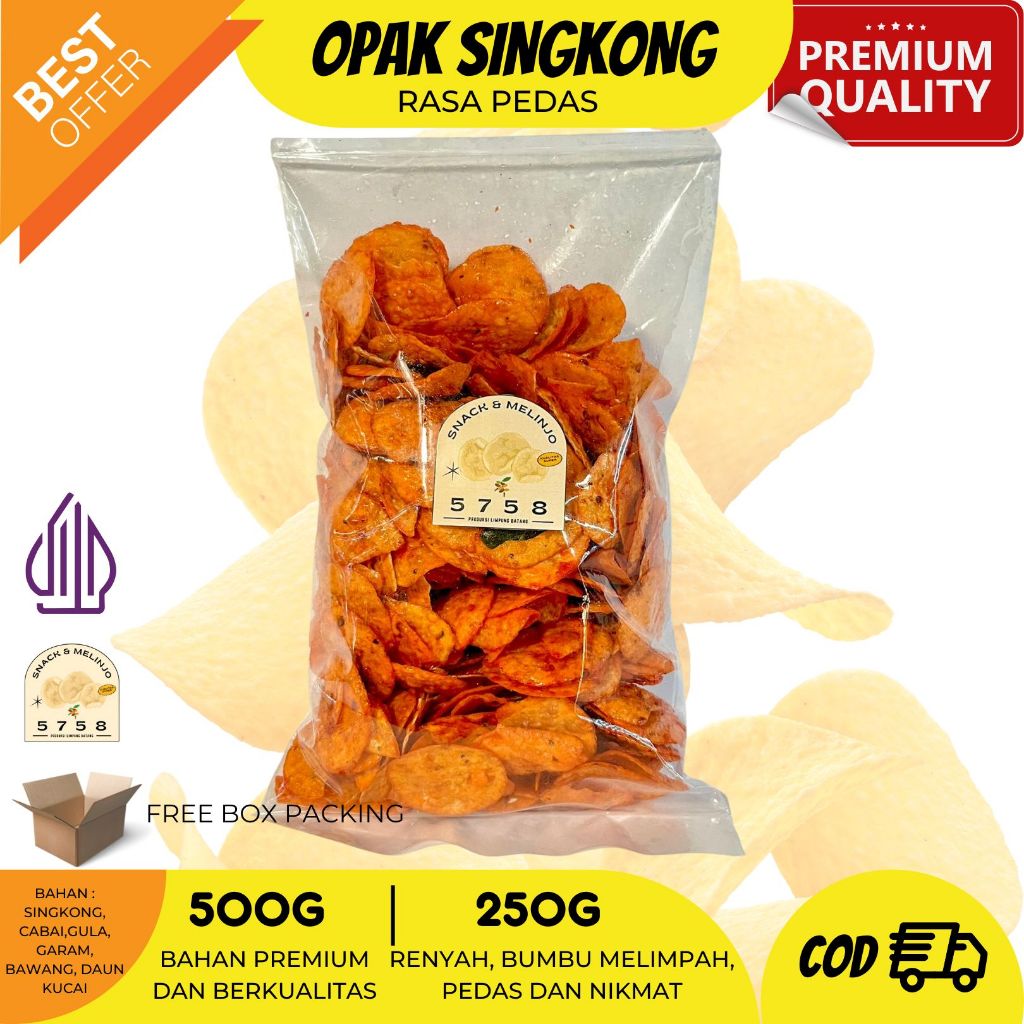 

OPAK SINGKONG PEDAS DAUN JERUK CAMILAN RENYAH