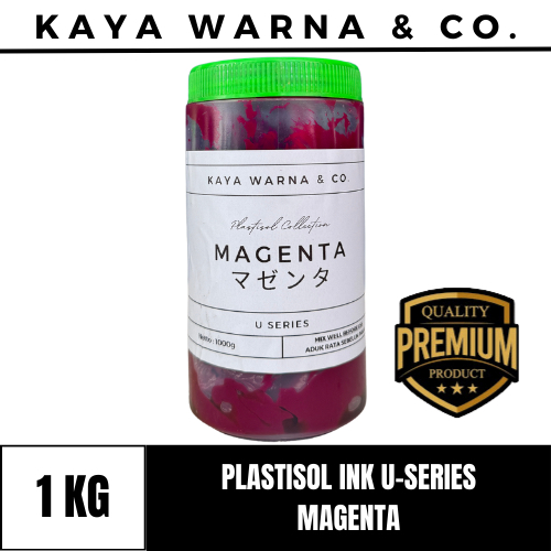 

Tinta Sablon Plastisol Ink MAGENTA U-Series KAYA WARNA & CO. (1kg)