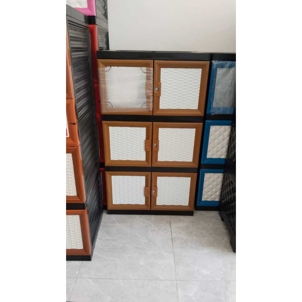 Lemari Plastik Serbaguna Susun 3- Lemari Pakaian Plastik