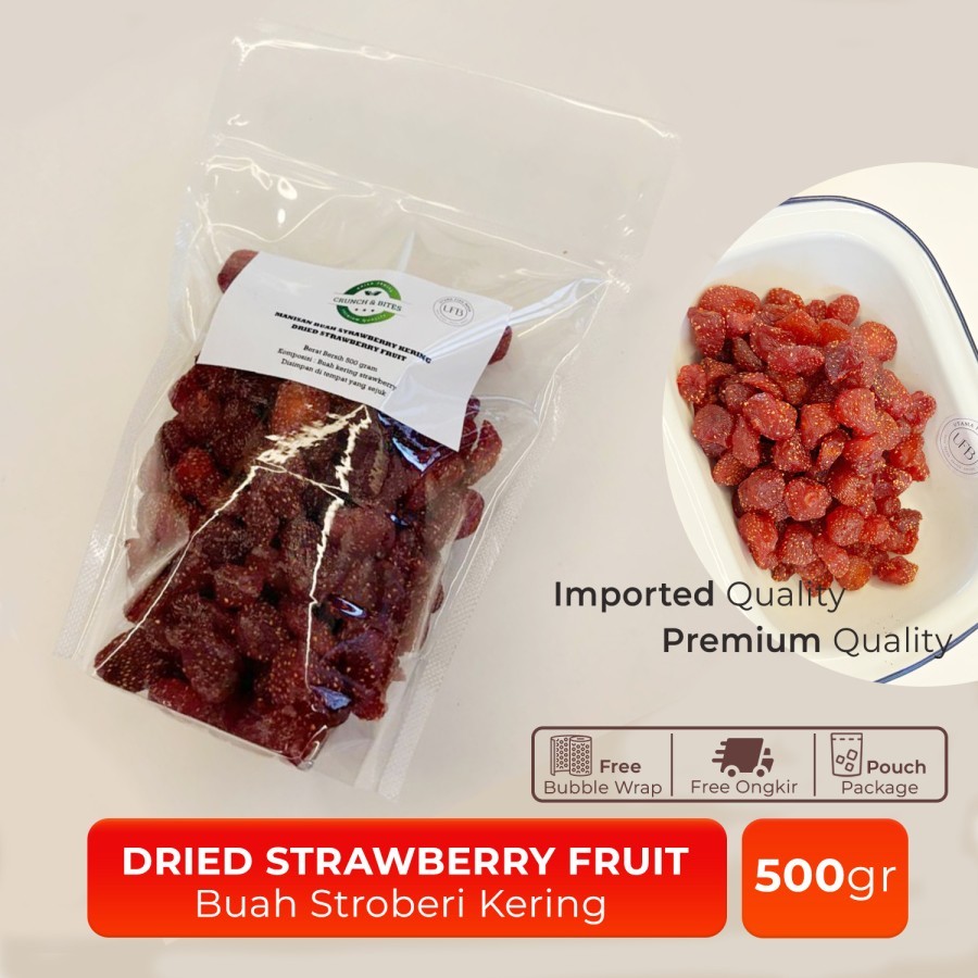 

Manisan Buah Stroberi Kering / Dried Strawberry Fruit 500 Gram