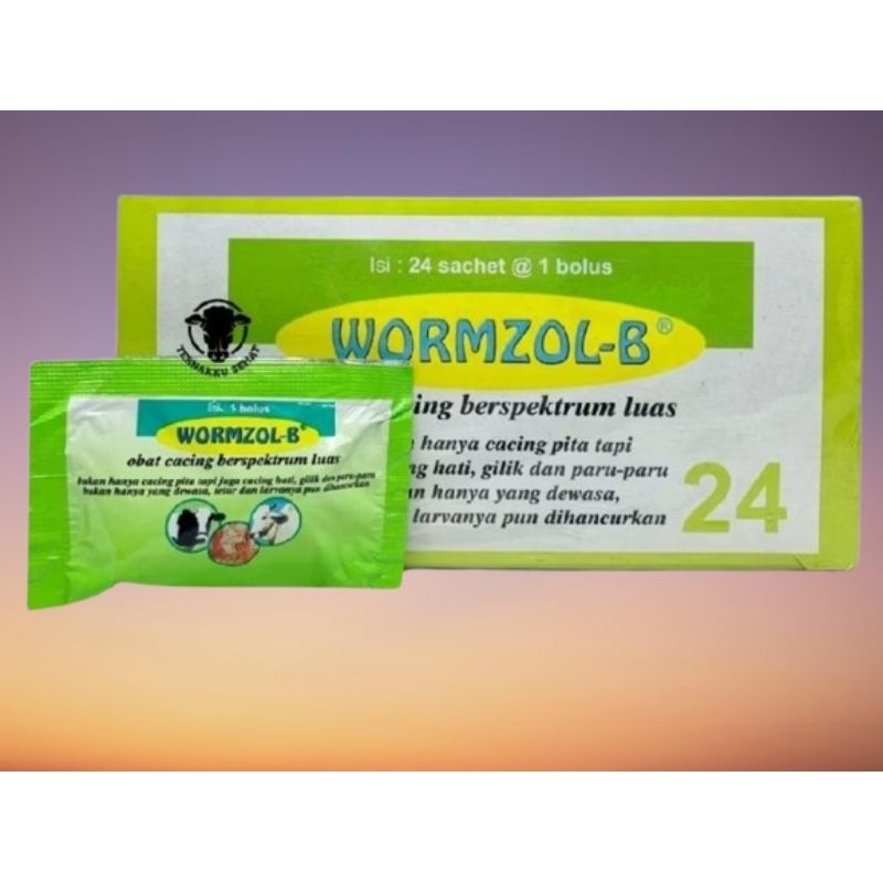 Obat cacing hewan WORNZOL-B 1box 24pcs