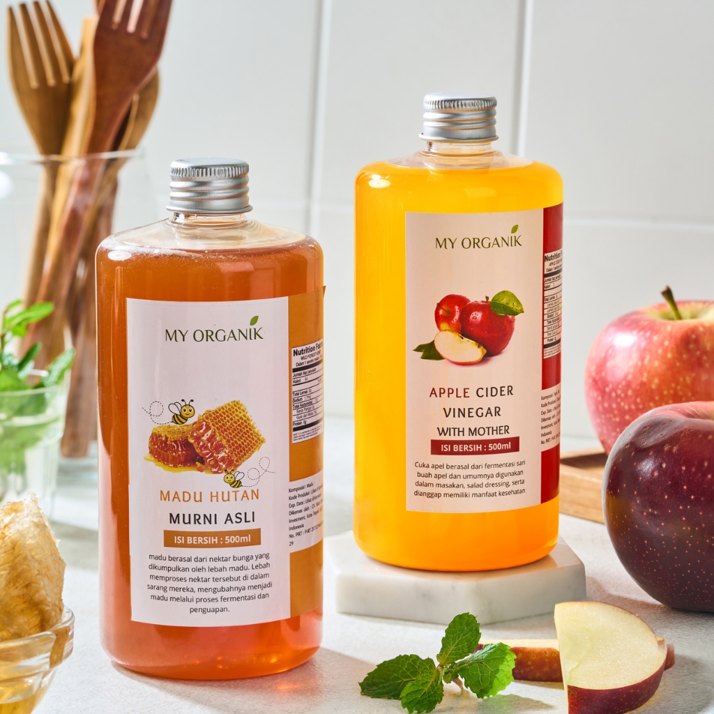 

My Organik Extra Bigsale Madu Hutan Murni 500 ML Cuka Apel Apple Cider With Mother Murni 500 ML