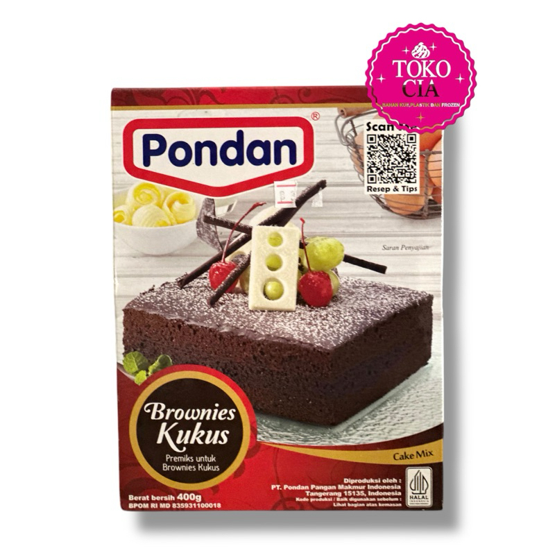 

pondan brownies kukus 400gram