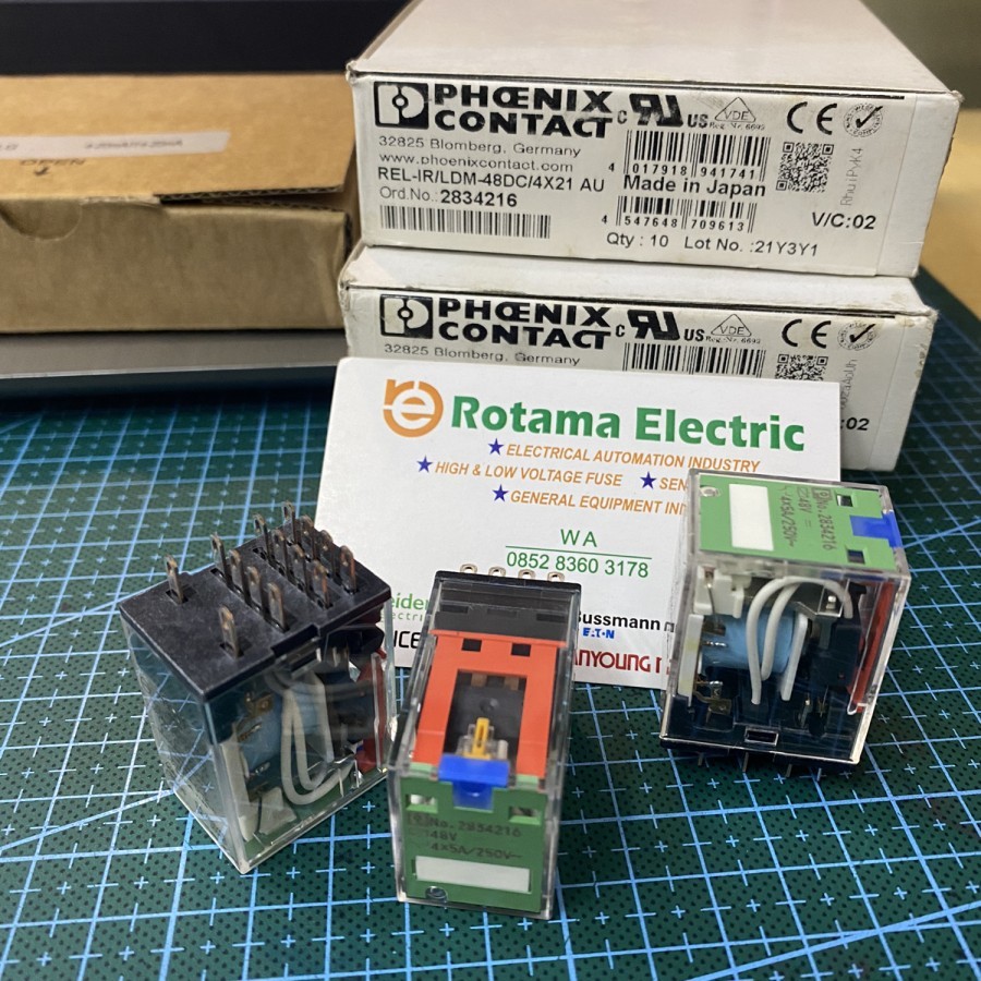 RELAY 4PDT 48VDC PHOENIX CONTACT 2834216 48VDC RELAY MY4N 48VDC 4CO