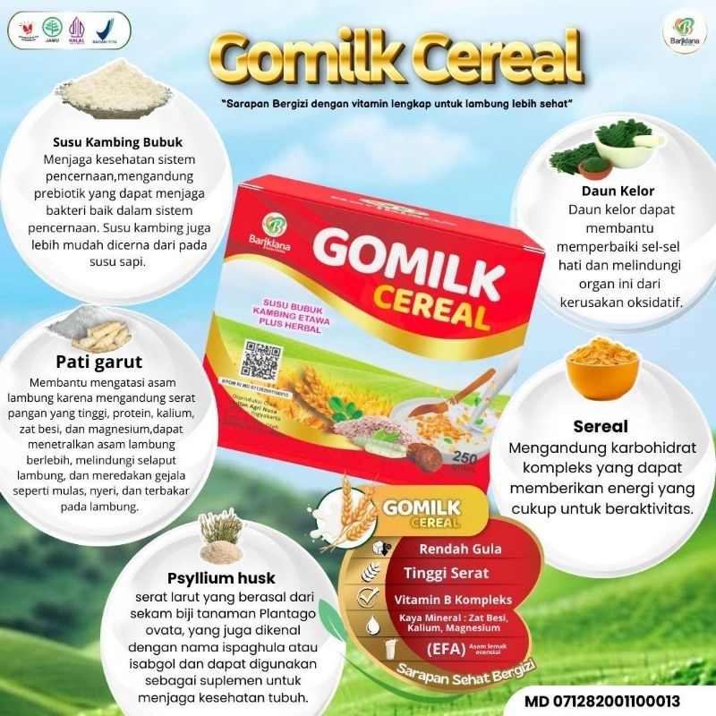 

[ MINUMAN SEREAL ] GOMILK SEREAL - Susu kambing plus sereal Pengganti sarapan sehat dan bergizi pencegah magh