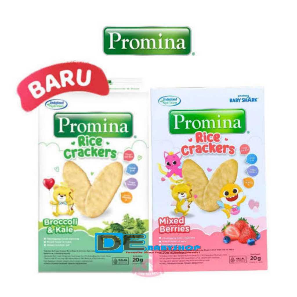 Promina Rice Crackers Broccoli & Kale Mix Berries 20g / Snack baby 1+