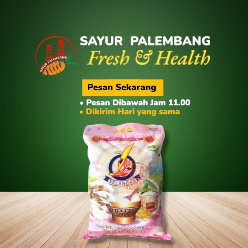 

Beras Selancar / Beras Raja / Patin / Maknyus / Topi Koki 5Kg - Sayur Palembang