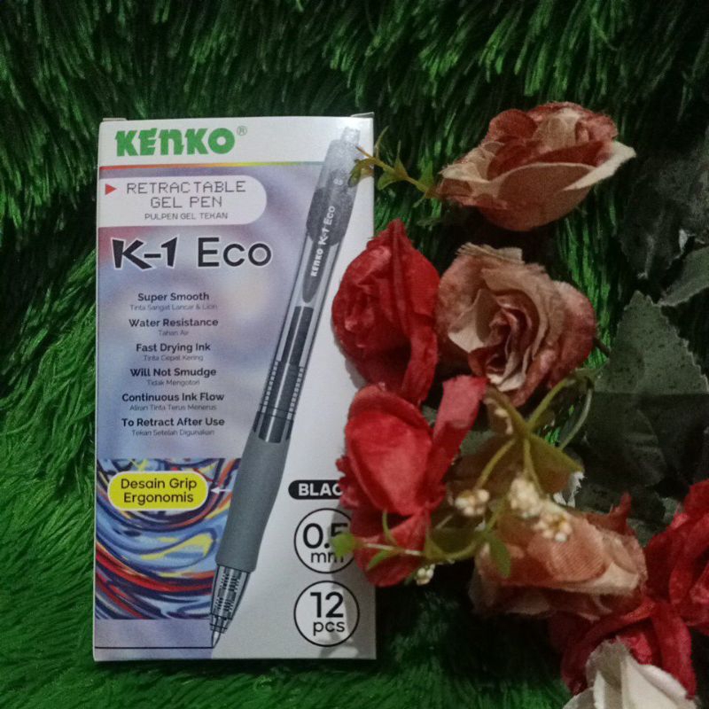 

ballpoint jel kenko K-1 ECO hitam lusinan murah
