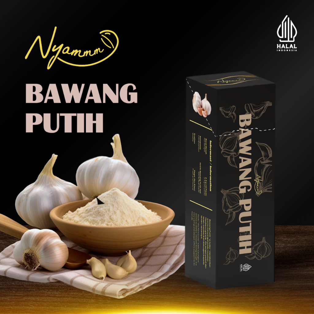 

Bawang Putih Bubuk Premium Hi-grade | Garlic Powder | Rempah Herbal Asli Bumbu Masak Marinasi Premium Ekonomis Praktis Siap Pakai