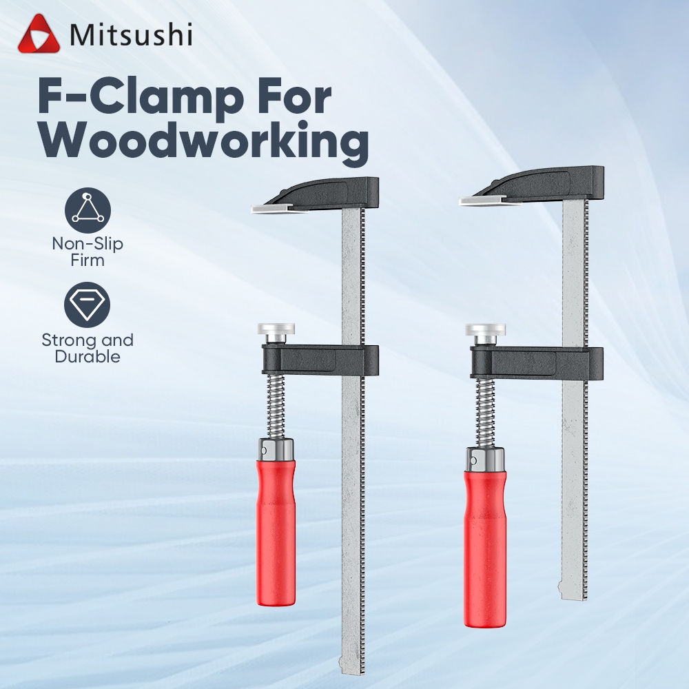 NEW Mitsushi Klem Jepit F Clamp Papan Kayu Heavy Duty Woodworking Klem / Klem Catok Jepit Kayu