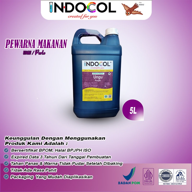 

INDOCOL PEWARNA CAIR UNGU (5 LITER)