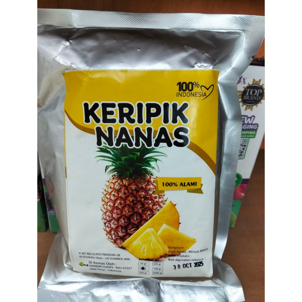 

Keripik Nanas / Keripik Buah Nanas Oleh - Oleh Khas Malang