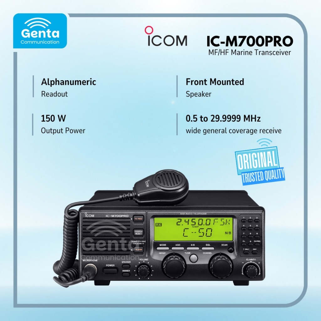 SSB ICOM IC-M700PRO / IC M700 PRO / IC M700PRO MF HF Marine Transceiver GARANSI BARU ORIGINAL TERMUR