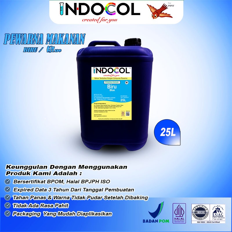 

INDOCOL PEWARNA CAIR BIRU (25 LITER)