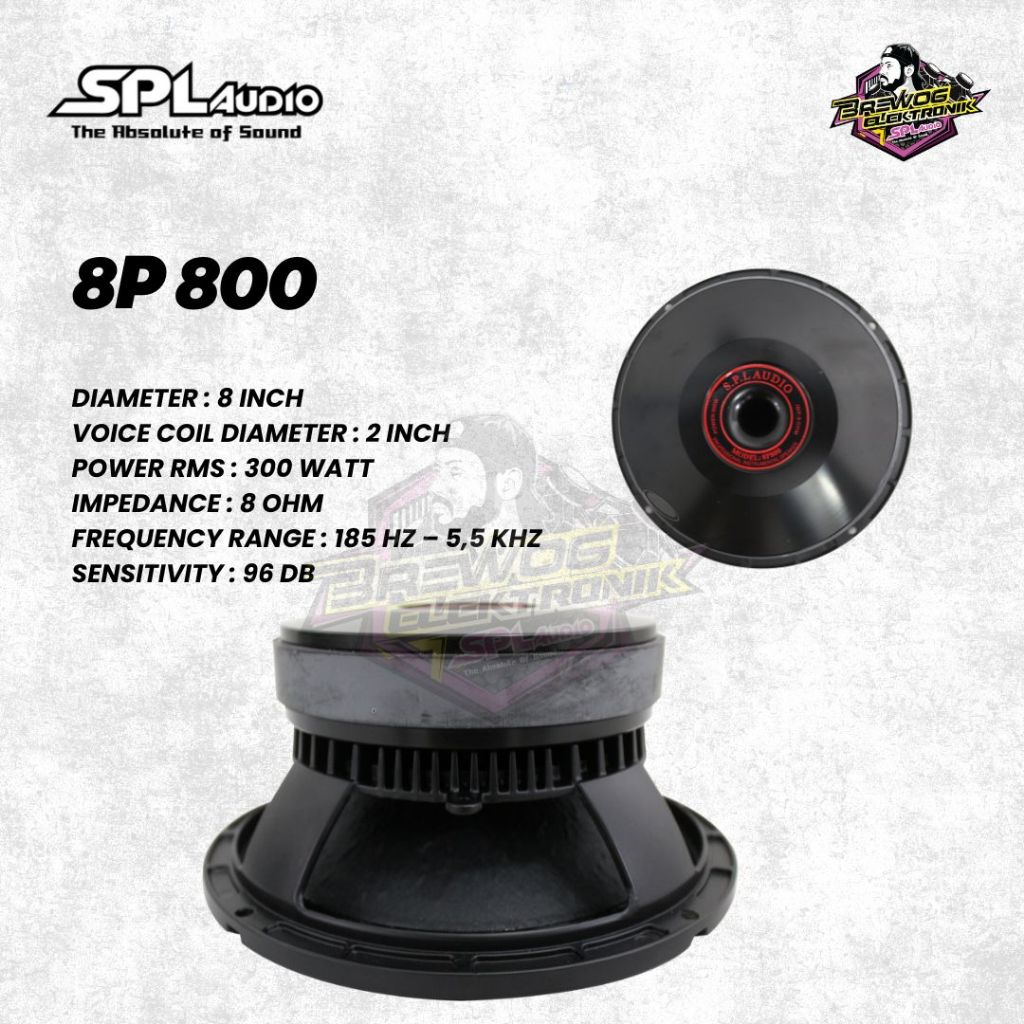 ORIGINAL PRODUK SPEAKER 8INCH BREWOG SPL AUDIO 8P800