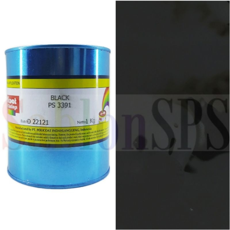 

POLICOAT PS BLACK 3391 CAT SABLON PVC BASIS MINYAK 1KG