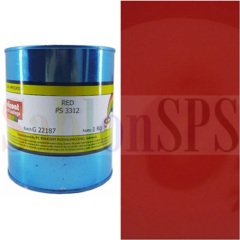 

POLICOAT PS RED 3312 CAT SABLON PVC BASIS MINYAK 1KG