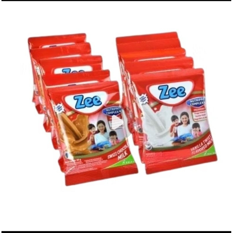 

Susu Zee Cokelat/Putih 1 renceng isi 10 sachet @40g