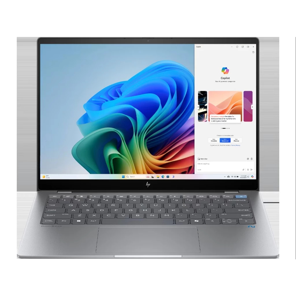Laptop HP OmniBook X Laptop 14 Snapdragon X Plus X1P-42-100 /Ram 16GB/SSD 512GB/Layar 14" 2.2K Touch