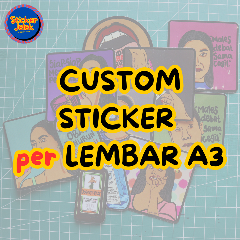 

CUSTOM STICKER LEMBAR A3 / STICKER VINYL GLOSSY / STICKER VINYL MATTE / STICKER HOLOGRAM / STICKER GLITTER - Skinny.Djoni