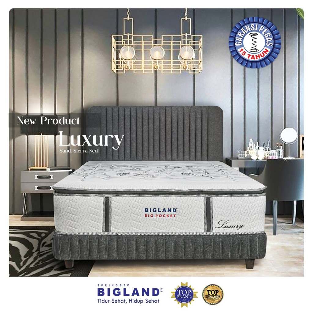 Spring Bed Full Set BIGLAND BIG POCKET LUXURY ( Free pengiriman Jabodetabek)
