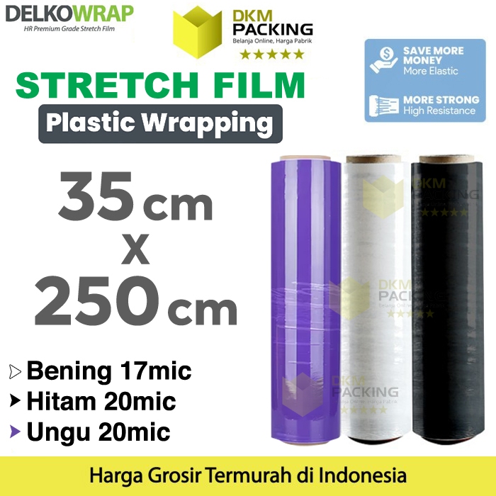 

Plastik Wrapping 35cm x 250m Stretch Film Wrap Barang TERMURAH DELKOWRAP/ SATUAN
