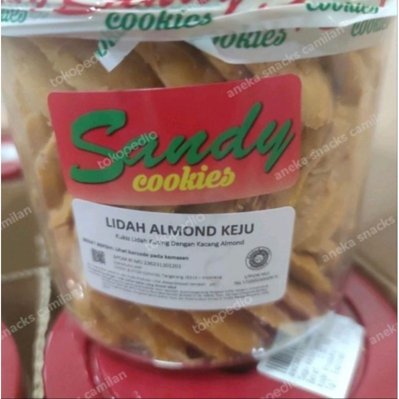 

Sandy cookies Lidah Kucing Almond Special Toples