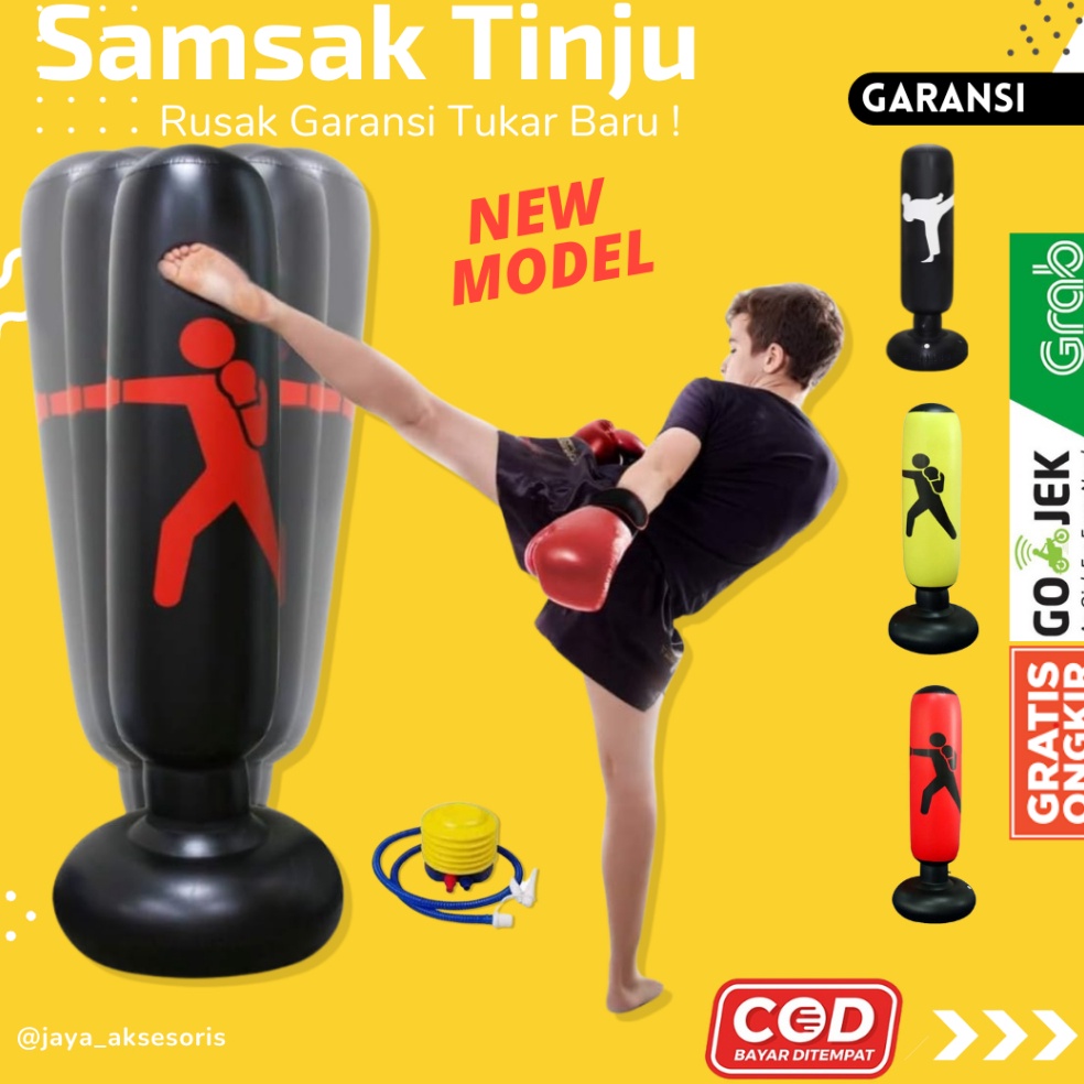 Terbagus Samsak Tinju Gantung Anak Berdiri Dewasa Alat Latihan Sansak Tinju Bag Sandsack Boxing Kara