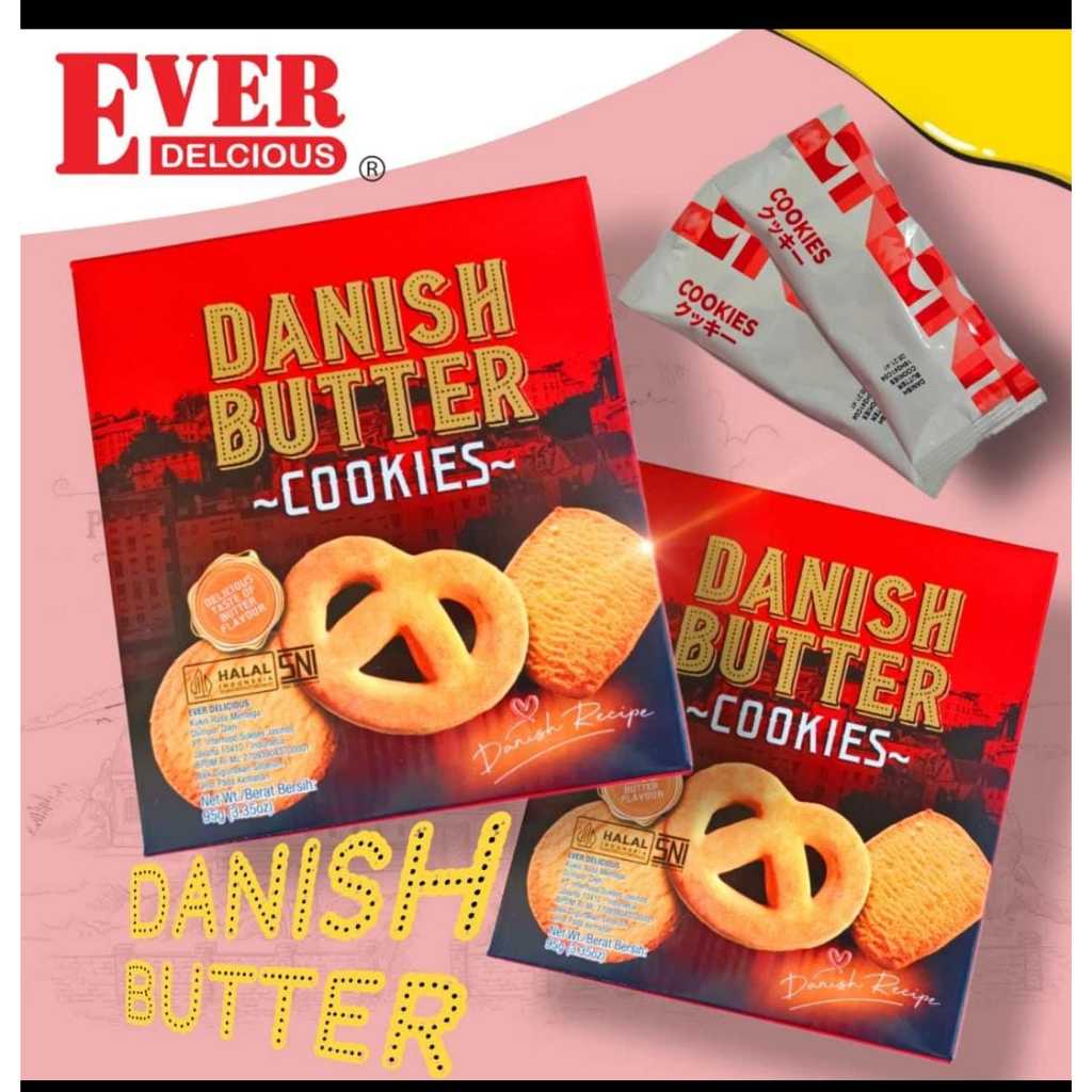 

Ever Delicious Kukis Rasa Mentega Butter Ring Danish Butter Cookies Box 95gram